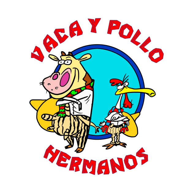 Vaca Y Pollo Hermanos by VintageTeeShirt