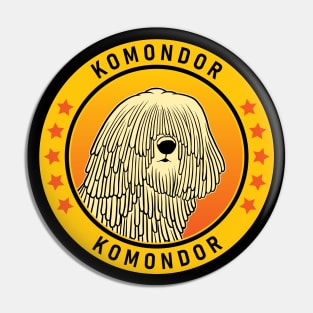 Komondor Dog Portrait Pin