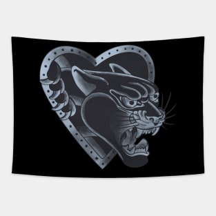 Love Panther - Biker Tattoo Tapestry