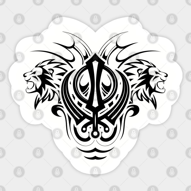 Khanda Sikhs Pattern Art Sticker