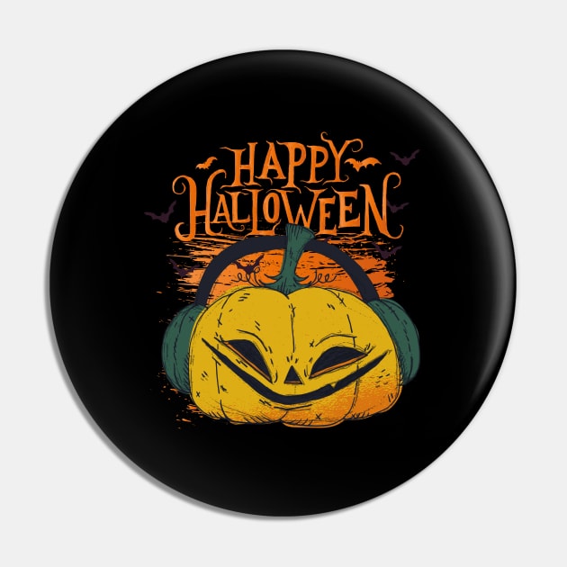 Halloween Happy Halloween Pumpkin Headphone Costum Pin by Pummli