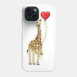 Giraffe Heart Balloon Phone Case