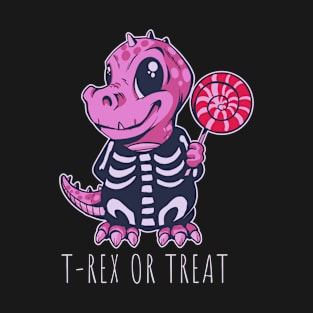 T-Rex or Treat | Adorable Pink Dinosaur T-Shirt