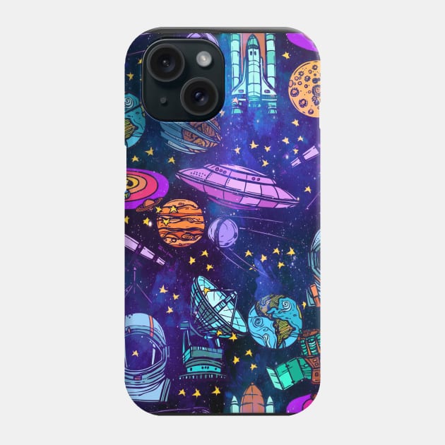 Outer Space Pattern Phone Case by crazycanonmom