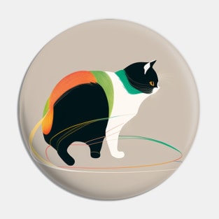 Cute Cat in Pastel Pin