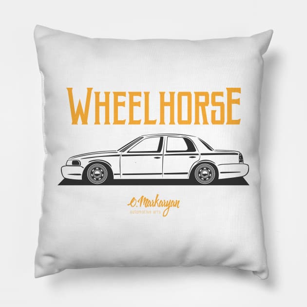 Wheel horse Pillow by Markaryan