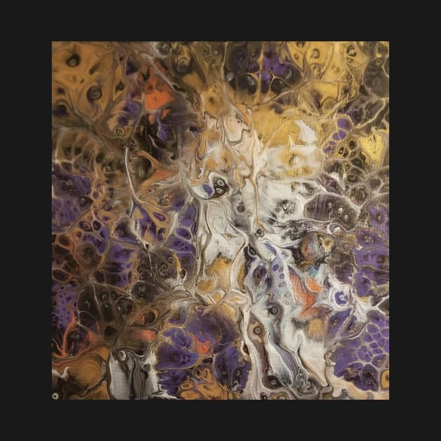 Abstract in Gold and Purple by Klssaginaw