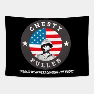 Chesty Puller Pain is Weakness Tapestry