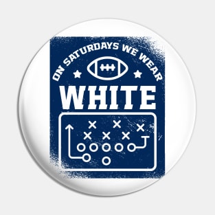 On Saturdays We Wear White // Vintage School Spirit // Go White Pin