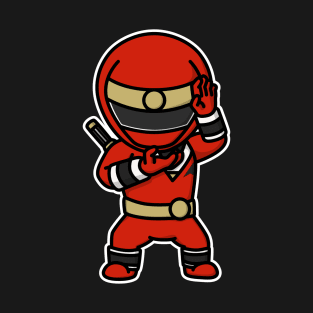 NinjaRed Ninja Sentai Kakuranger chibi style kawaii T-Shirt