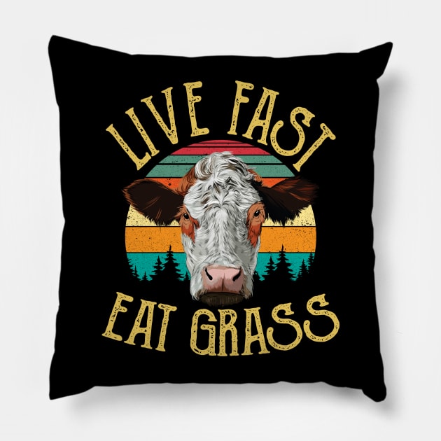 cow lover farmer funny Pillow by reginaturner