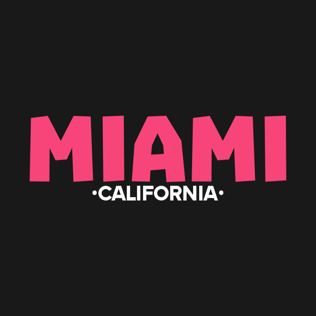 MIAMI california t-shirt classic by ArtBradders