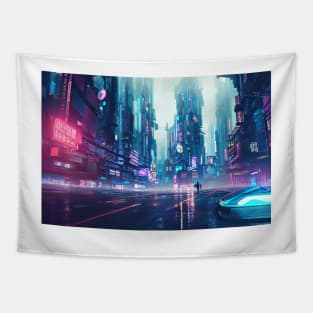 Neon City Tapestry