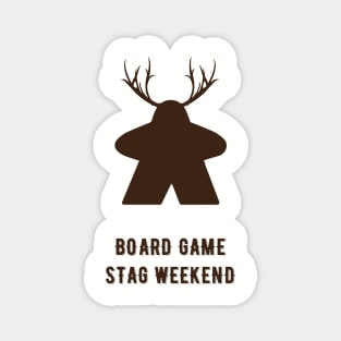 Board Game Stag Weekend Tabletop Gaming Inspired Graphic - Board Gaming Meeple Magnet