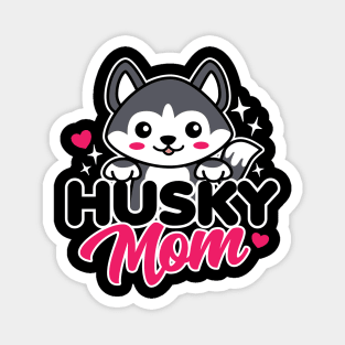 Husky Dog Mom Cute Kawaii Design Magnet