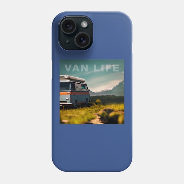 Van Life Camper RV Outdoors in Nature Phone Case by Grassroots Green