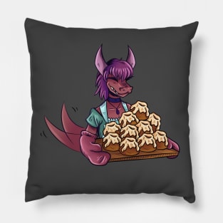 Cute Kobold Offers Sweetrolls Pillow