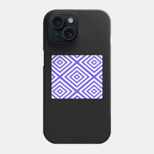 Abstract geometric pattern - blue and white. Phone Case