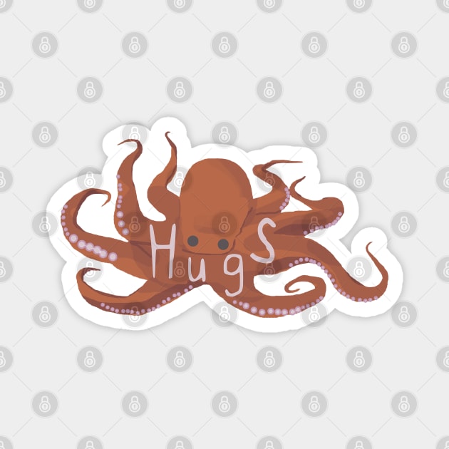 Octopus Hugs Magnet by ahadden