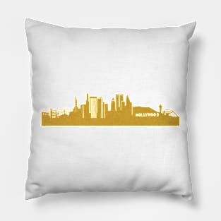 Golden Los Angeles Pillow