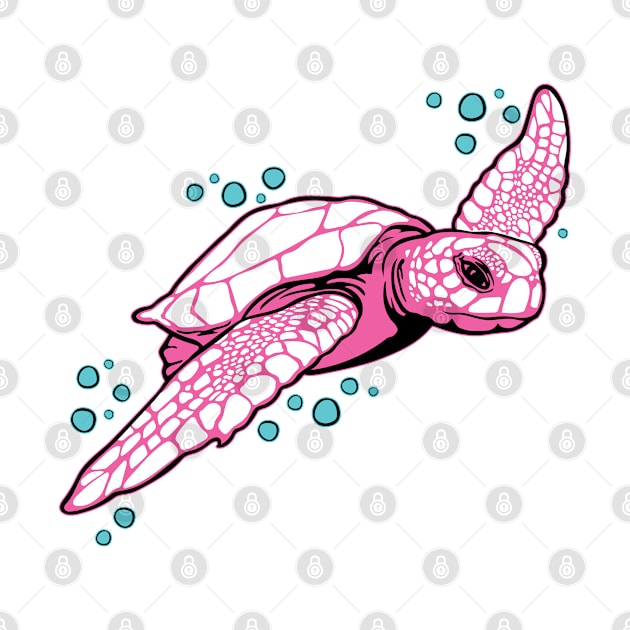 Pink Sea Turtle by Designs by Darrin