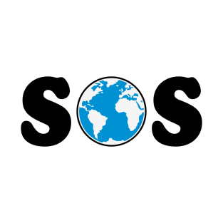 SOS – Earth Overshoot Day / Climate Change (Black / 3C) T-Shirt