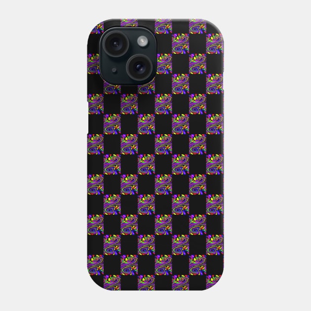 Twister Rectangle Pattern Phone Case by The Black Panther