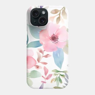 Watercolor floral pattern design Phone Case