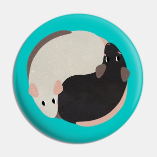 Yin Yang Rats Pin