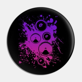 Dark Techno Speaker EDM Music Festival Pin