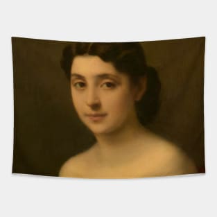 Portrait of a Woman by Jean-Jacques Henner Tapestry