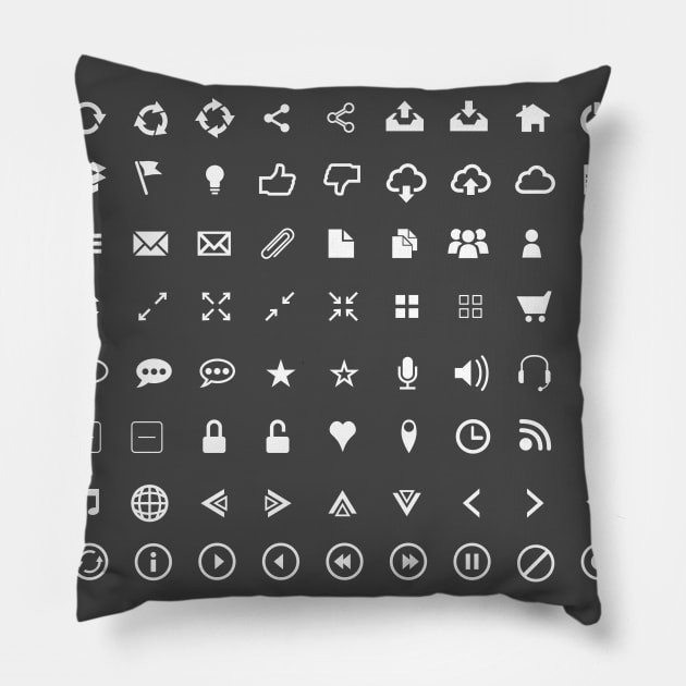 Web Icons Pillow by hobrath