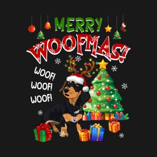 Dachshund Merry Woofmas Awesome Christmas T-Shirt