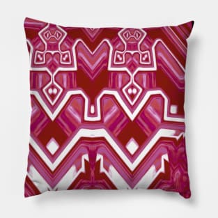 Lesbian Pride Abstract Geometric Mirrored Design Pillow