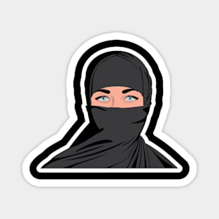 Happy women’s day illustration of beautiful women wear hijab vector design. Magnet