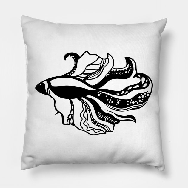 Art Fish Pillow by Design Anbay