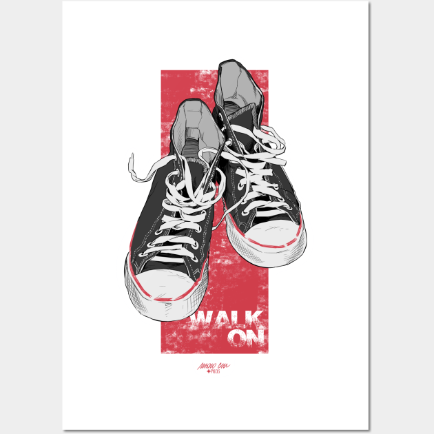Meedogenloos rit Poging Walk On - Black - Converse All Star - Posters and Art Prints | TeePublic