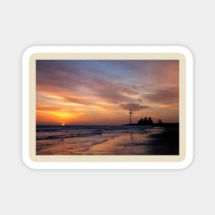 January sunrise on the beach Magnet