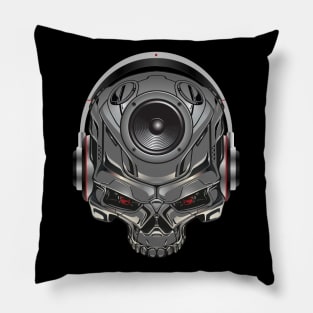 Bass Music Skull Pillow