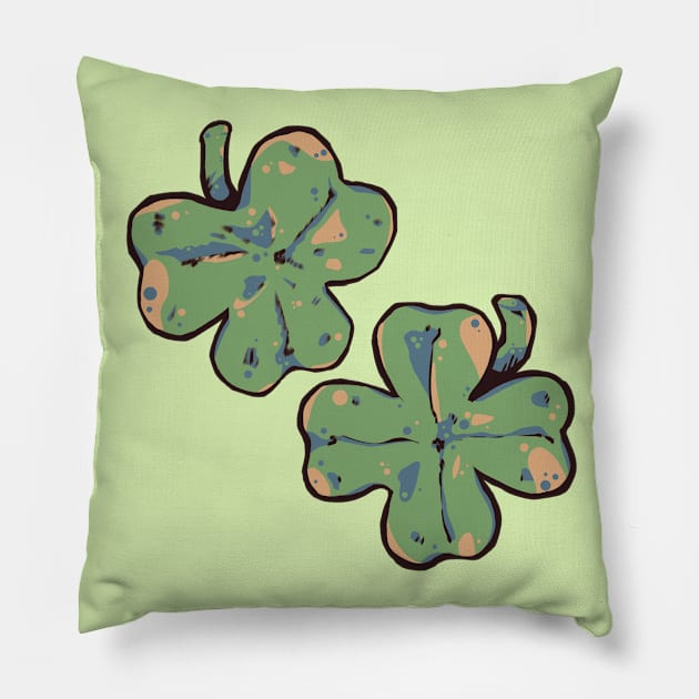 Clover Field Pillow by lusalema