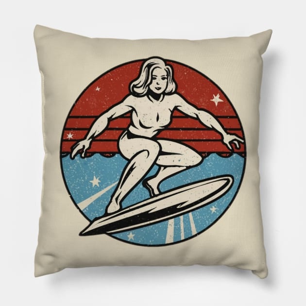 Silver Surfer Pillow by INLE Designs