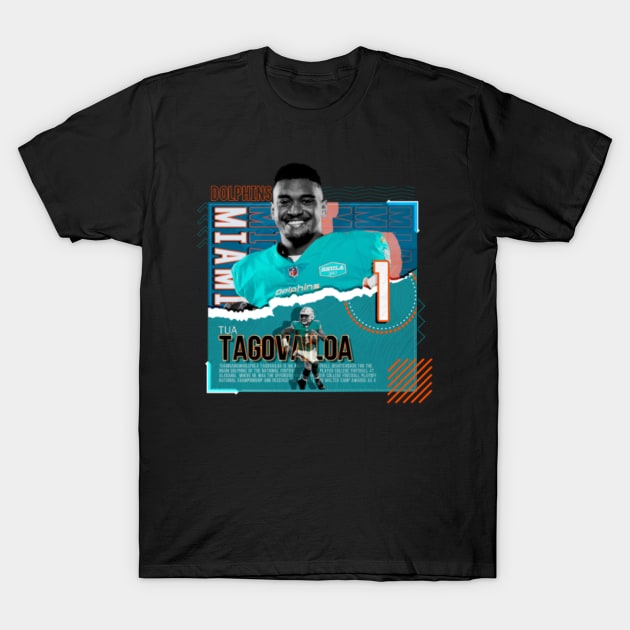 Rinkha Tua Tagovailoa Football Paper Poster Dolphins T-Shirt