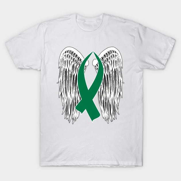 Discover Winged Awareness Ribbon (Green) - Awareness Ribbon - T-Shirt