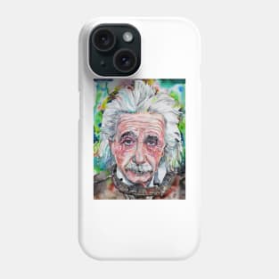 ALBERT EINSTEIN - watercolor portrait .12 Phone Case