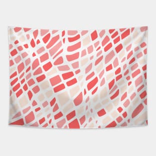 Rectangular Shaped Red Gradation Abstract Art Tapestry
