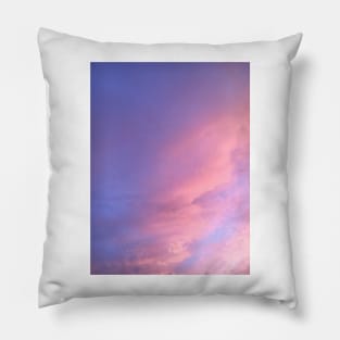 Pastel Pink, Purple Sunset Sky Pillow