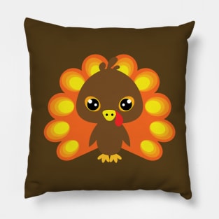 🦃  Cute little turkey boy Pillow