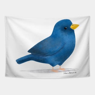 Blue Finch Bird Tapestry