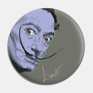 Portrait of Salvador Dalí Pin