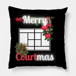 Merry Courtmas Christmas Tennis Pillow